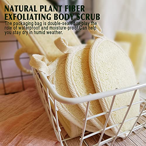 Loofah Sponge | Exfoliating Body Scrubber, Eco-Friendly, 3 Pack