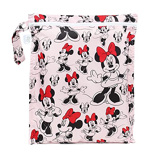 Wet Bag | Waterproof, Reusable, Zipper Closure, Minnie Mouse Design