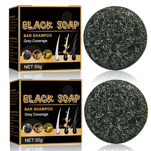 Shampoo Bar | Black Hair Darkening, 2 Pcs, Root Coverage