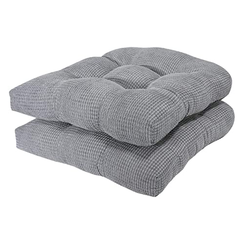 Chair Pads | Non-Skid Memory Foam, Alloy Gray - 2 Count