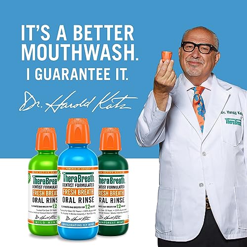 Mouthwash | Icy Mint Flavor, Alcohol-Free, 16 fl oz (Pack of 2)