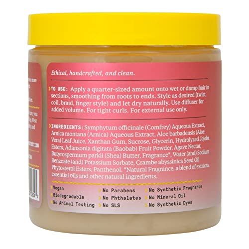 Hair Curl Custard | For Tight Curls, Thick & Curly Hair, Nourishing Shea Butter, Hydrate & Define, 8 Oz