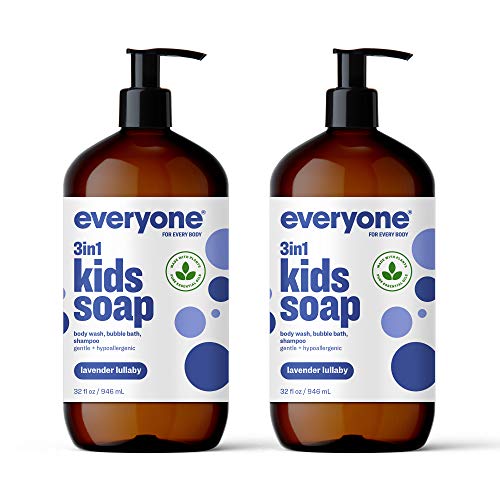 Everyone 3-in-1 Kids Soap, Body Wash, Bubble Bath, Shampoo, 32 Ounce & 3-in-1 Soap, Body Wash, Bubble Bath, Shampoo, 32 Ounce (Pack of 2), Pacific Eucalyptus