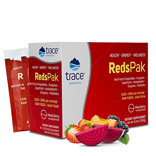 Superfood Powder Drink Mix | Mixed Berry Flavor, 30 Packets, Antioxidants, Probiotics