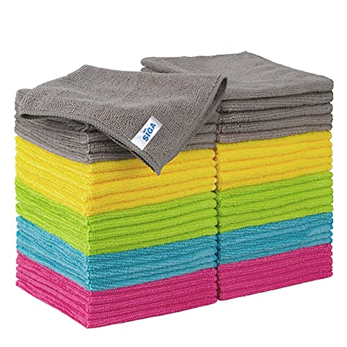 Microfiber Cleaning Cloths | All-Purpose, Pack of 50, 11.8 x 11.8 in