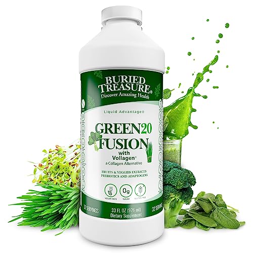 Green Drink | 32 Servings, 16 Superfoods, Vegan Collagen, Supports Energy & Immunity