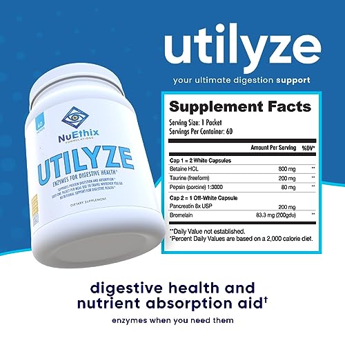 Digestive Enzymes Supplement | Supports Nutrient Absorption, 60 Travel Packets