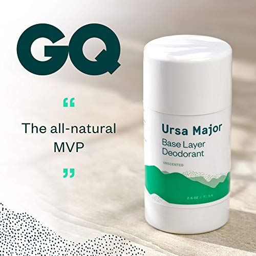 Ursa Major Natural Deodorant - Base Layer | Baking Soda-Free, Unscented, Aluminum-Free, Cruelty-Free | For Men and Women | 2.6 ounces