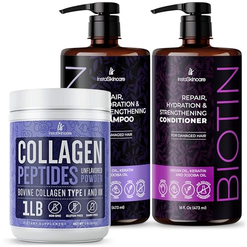 Shampoo & Conditioner Set | Biotin Infused - Hair Growth Support.