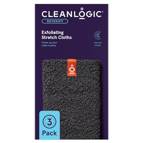 Body Scrubber | Charcoal Infused, 3 Count Value Pack.