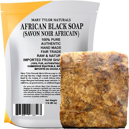 African Black Soap | Raw, Natural, 5 lb, Face and Body Wash