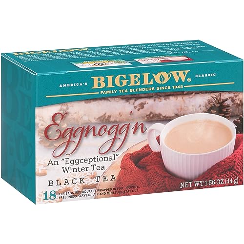 Black Tea | Eggnogg'n Flavor, Caffeinated, 18 Count (Pack of 6)