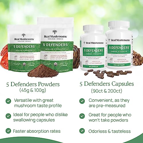 Mushroom Extract Powder Bundle | 90g Total, Immune Support, Vegan, Non-GMO