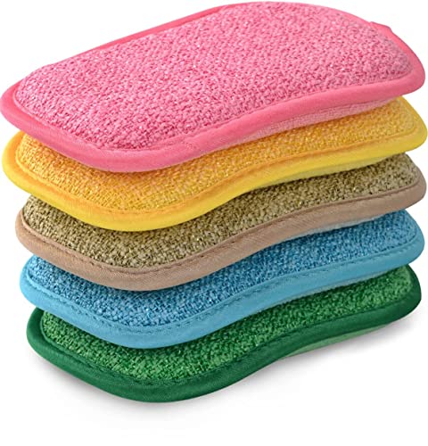 Cleaning Sponge | Heavy Duty, Non-Scratch, Reusable, Multicolor