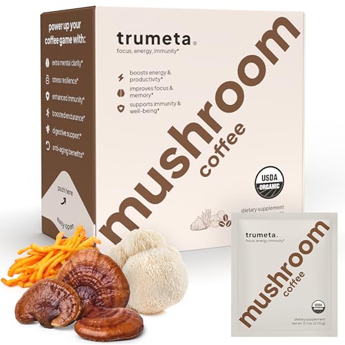 Mushroom Coffee Blend | Instant, 30 Packets, Lion's Mane & Cordyceps