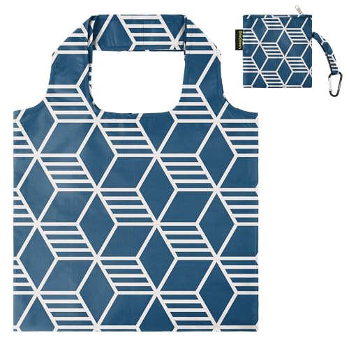 Reusable Grocery Bag | Navy Blue, X-Large, Heavy Duty, Machine Washable