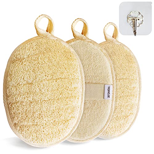 Loofah Sponge | Exfoliating Body Scrubber, Eco-Friendly, 3 Pack