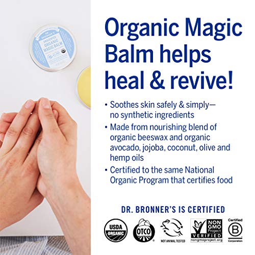 Baby Balm | Unscented, 2 oz, 2-Pack, Organic Beeswax & Hemp Oil