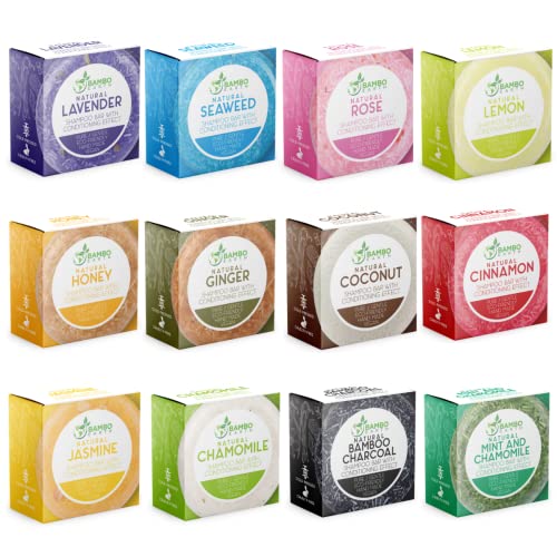 Shampoo Bar | 12 Pack, Natural Ingredients, Eco-Friendly Packaging