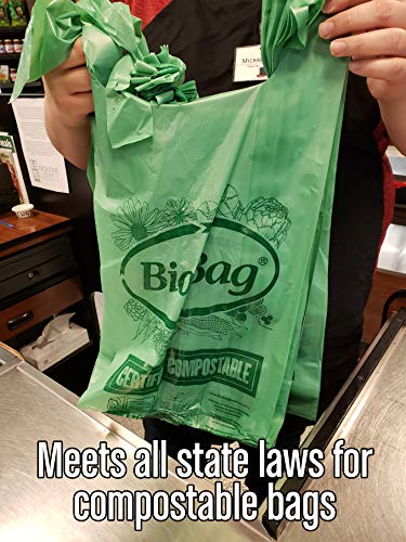 Compostable Shopping Bags | 100% Certified, 12 lb Capacity, 500 Count