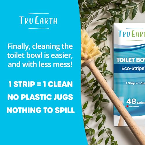 Toilet Bowl Cleaner Eco-Strips | Plastic Jug-Free, Septic-Safe, 48 Strips