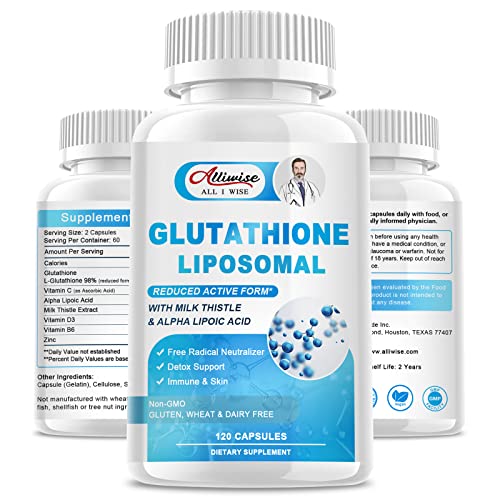 Liposomal Glutathione | 1000mg, Immune & Liver Support, with Milk Thistle & Vitamin C