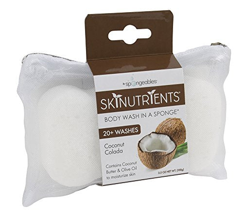 Body Wash | Moisturizing Sponge, Coconut Scent, 3.5 oz.