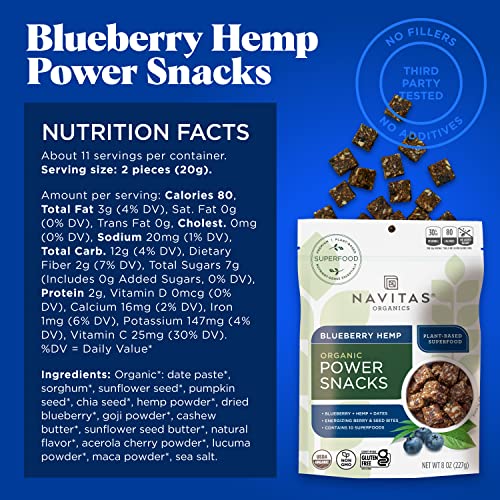 Superfood Snack | Blueberry Hemp, 8 oz. Bag, 11 Servings