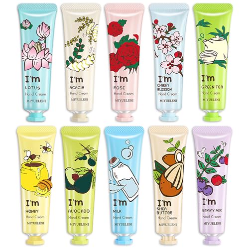 Hand Cream Set | 10 Pack, Natural Moisturizing, Travel Size