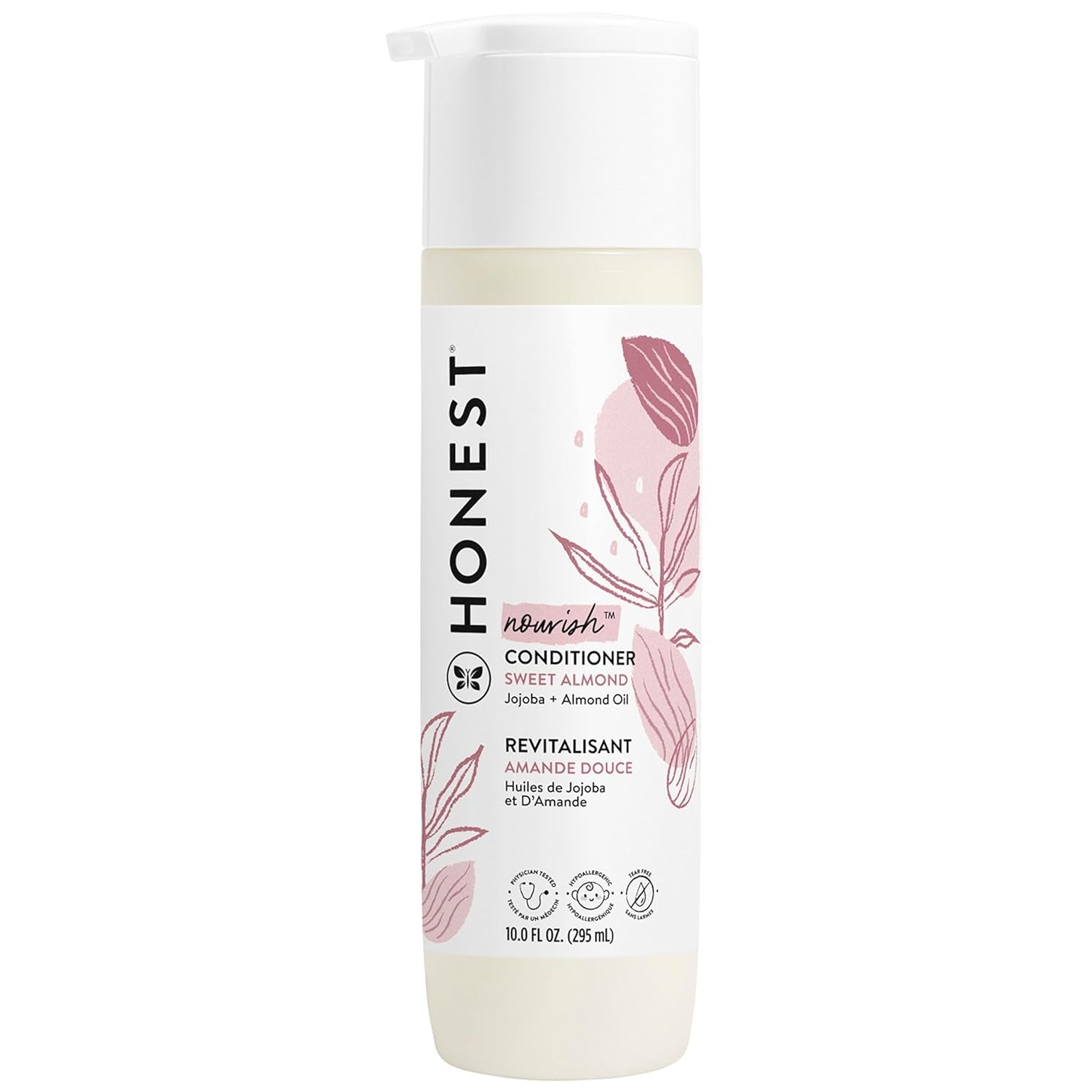 Silicone-Free Conditioner , Gentle for Baby , Naturally Derived, Tear-Free, Hypoallergenic , Sweet Almond Nourish, 10 Fl Oz