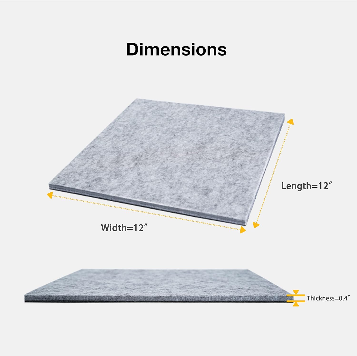 Carpet Underlay | Soundproof, 12x12x0.4 in, 16 Pieces