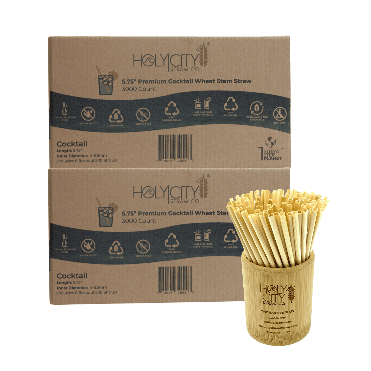 Wheat Straws | Cocktail 5.75" or Tall 7.75"