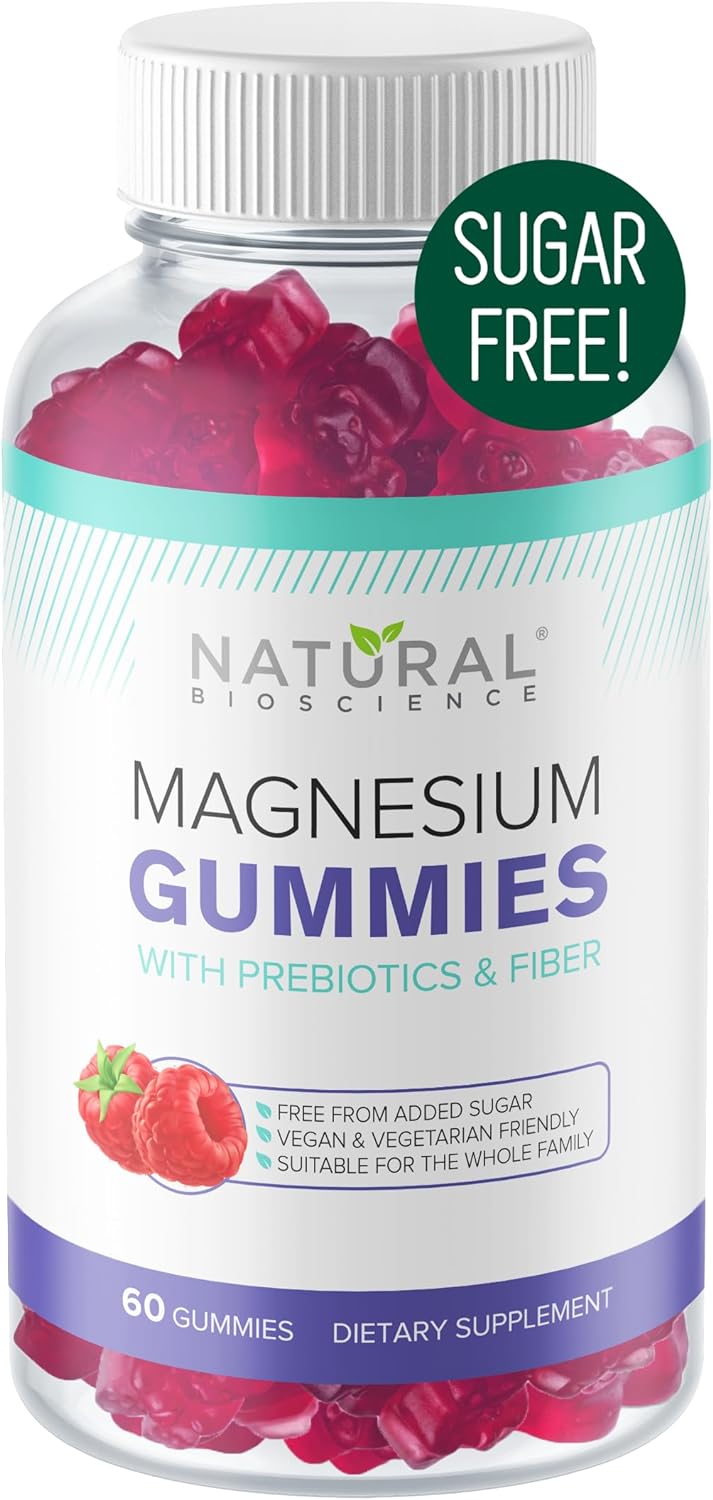 Magnesium Gummies | Sugar-Free, Vegan, Natural Raspberry Flavor, 180 Gummies