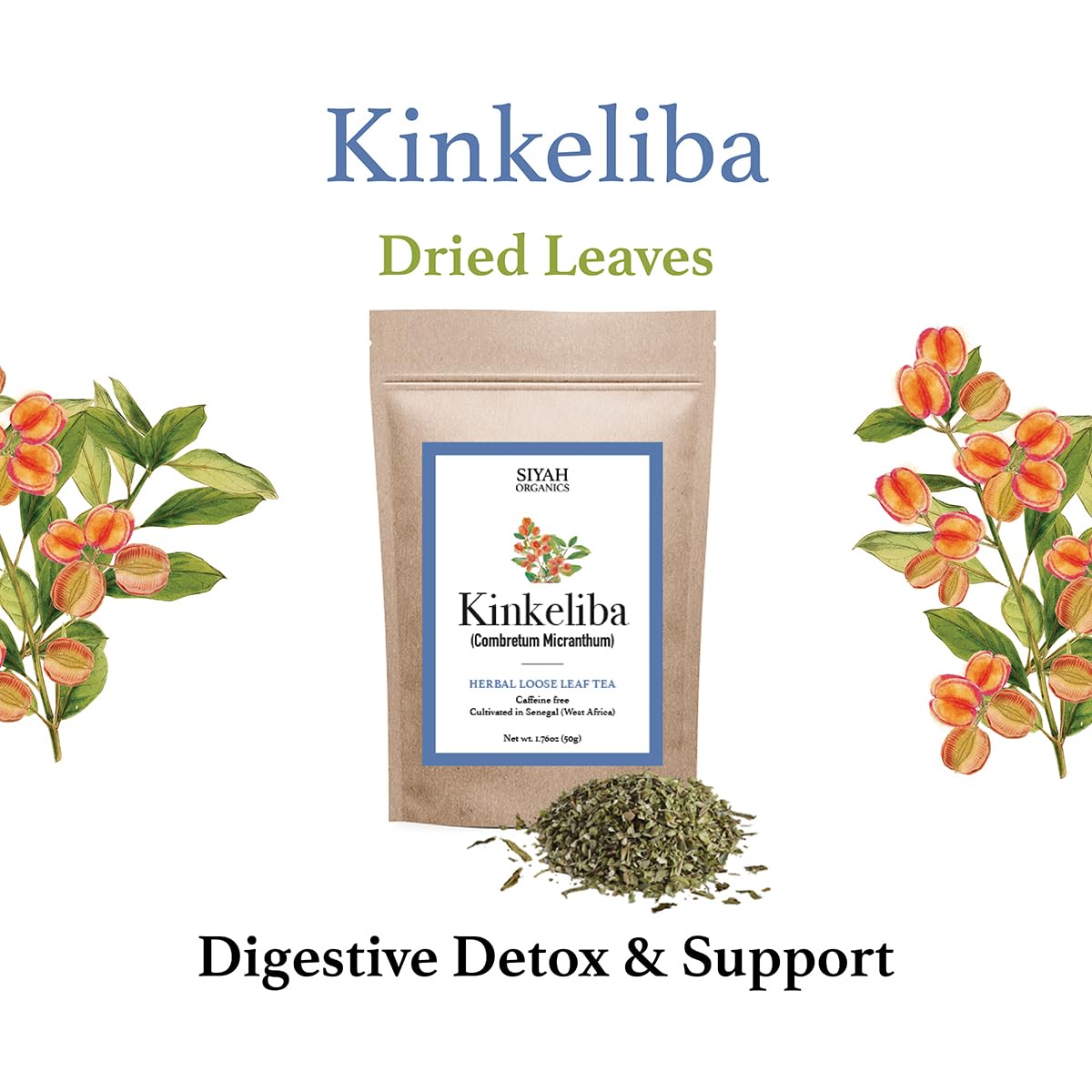 Herbal Supplements | Kinkeliba Tea Leaves, Capsules, & Tea Bags