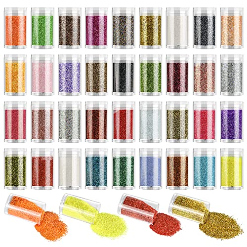 Body Glitter | Set of 36 Colors, Holographic, Cosmetic Use, Loose Powder