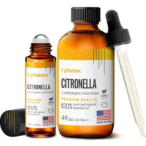 Citronella Oil | 4oz Essential Oil, Roll-On Included, Natural Outdoor Companion