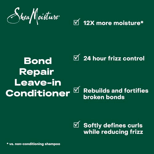 SheaMoisture Bond Repair Leave-In Conditioner Amla Oil to Strengthen and Repair Curls with Restorative HydroPlex Infusion 11 oz