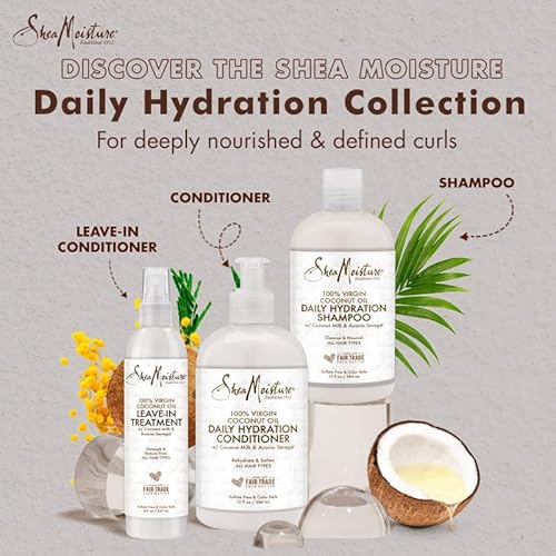 Sheamoisture Daily Hydrating Conditioner For All Hair Types 100% Virgin Coconut Oil Sulfate-Free 13 oz (Packaging May Vary)