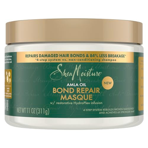 SheaMoisture Bond Repair Masque Amla Oil to Strengthen and Moisturize Hair with Restorative HydroPlex Infusion 11 oz