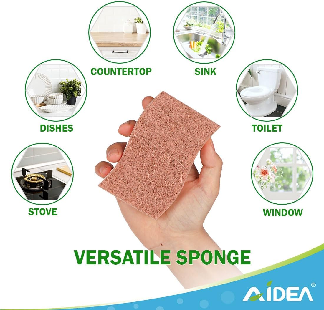 Dish Sponge | 6 Count, Non-Scratch, Ideal for Non-Stick Cookware