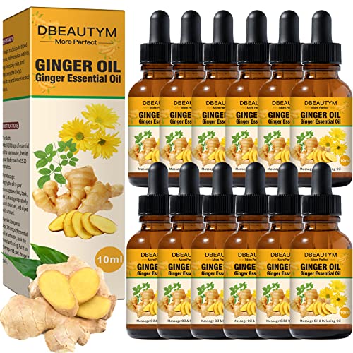 Massage Oil | Ginger & Arnica, 12 Pack, Warming Sore Muscle Relief