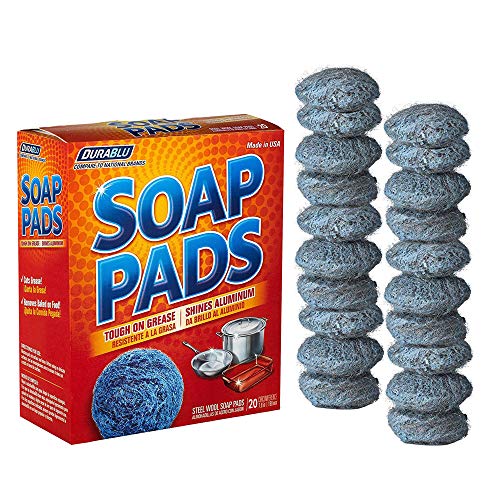 Steel Wool Soap Pads | 20 Pack, Pre-Soaped for Easy Cleaning