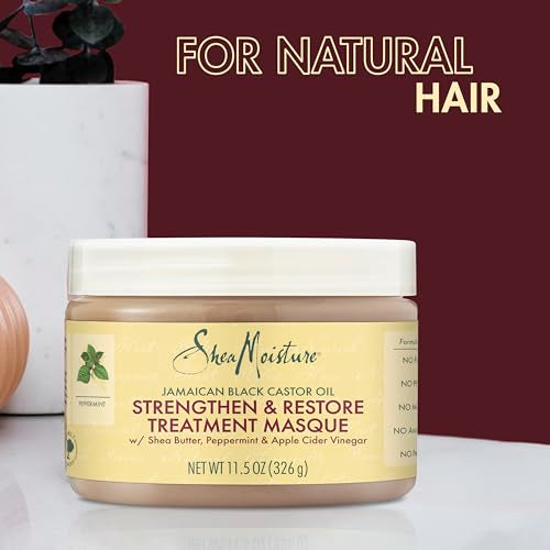 SheaMoisture Jamaican Black Castor Oil Treatment Masque Jamaican Black Castor Oil For Dry Hair Paraben Free Hair Mask 11.5 oz