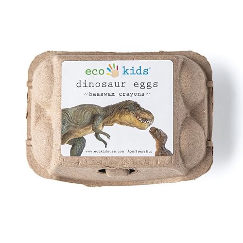 eco-kids beeswax crayons dinosaur eggs; pack of 6