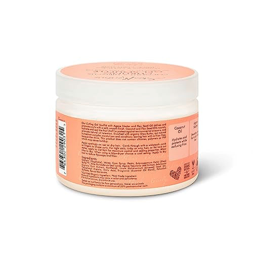 SheaMoisture Curling Gel Souffle for Thick, Curly Hair Coconut , Hibiscus to Moisturize and Protect Hair 12 oz