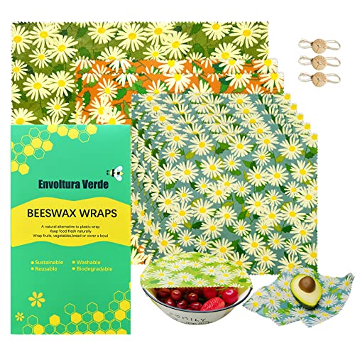 Beeswax Food Wraps | Eco-Friendly Storage, 9 Pack, Large, Medium, Small