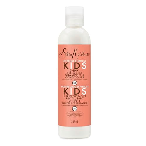 SheaMoisture 2-in-1 Shampoo and Conditioner for Kids Coconut and Hibiscus Coconut Oil for Hair and Dry Curls 8 oz