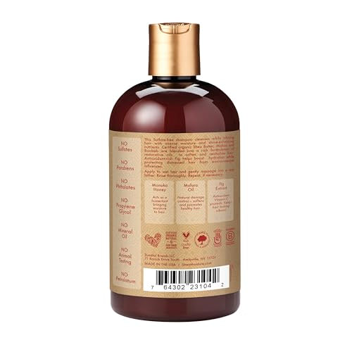 SheaMoisture Intensive Hydration Shampoo for Dry, Damaged Hair Manuka Honey and Mafura Oil Sulfate-Free 13 oz