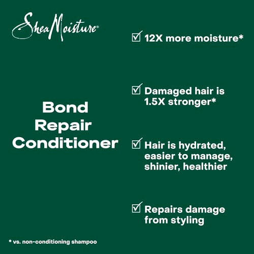 Shea Moisture Bond Repair Conditioner Amla Oil to Strengthen Hair with Anti-Breakage with Restorative HydroPlex Infusion 13 oz