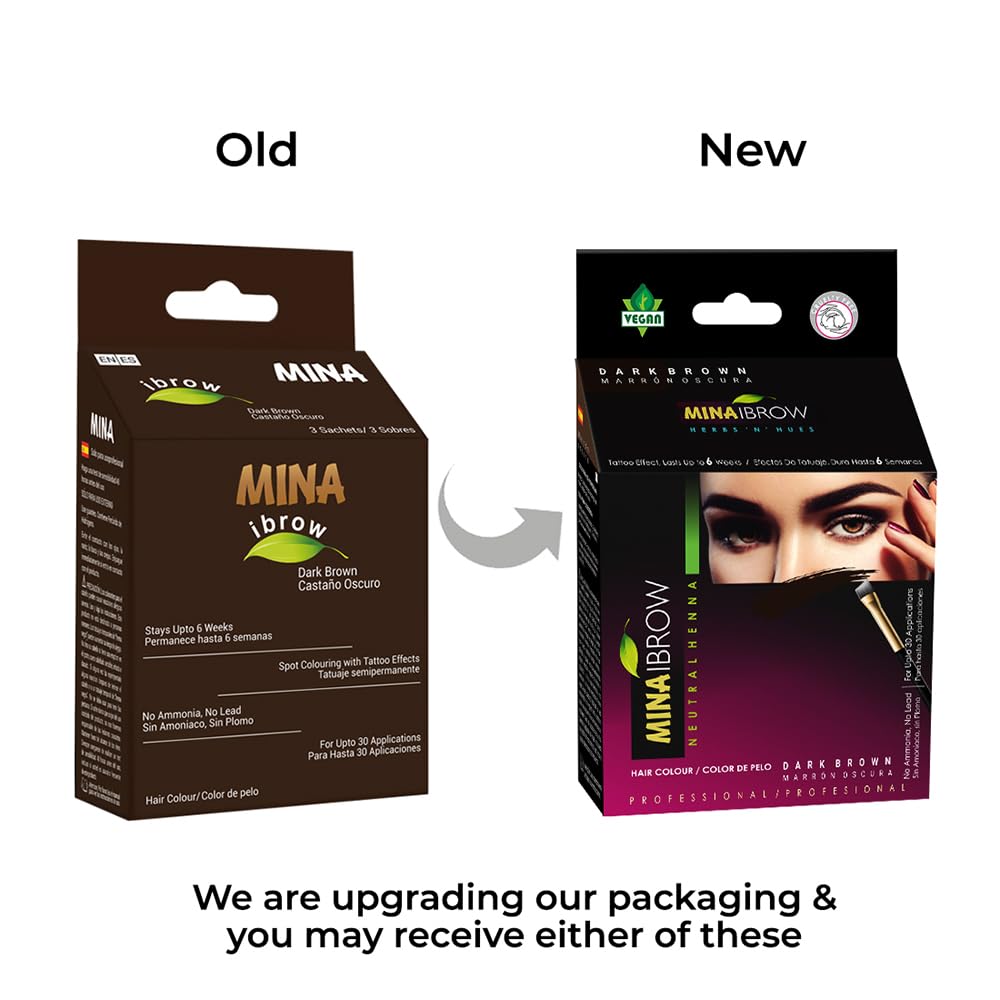 Brow Tint Kit | Dark Brown, Natural Spot Coloring, Smudge Proof, 30 Applications